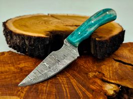 Geprüft! 1A Knife Faltenstahl DAMASCUS Damast Jagd Messer