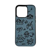 Blaue Jeans Patches iPhone Hülle, gratis Versand