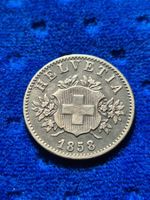 Silber Billon 20 Rappen 1858 Schweiz