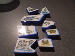 Stempel Meerestiere, 7 Stück