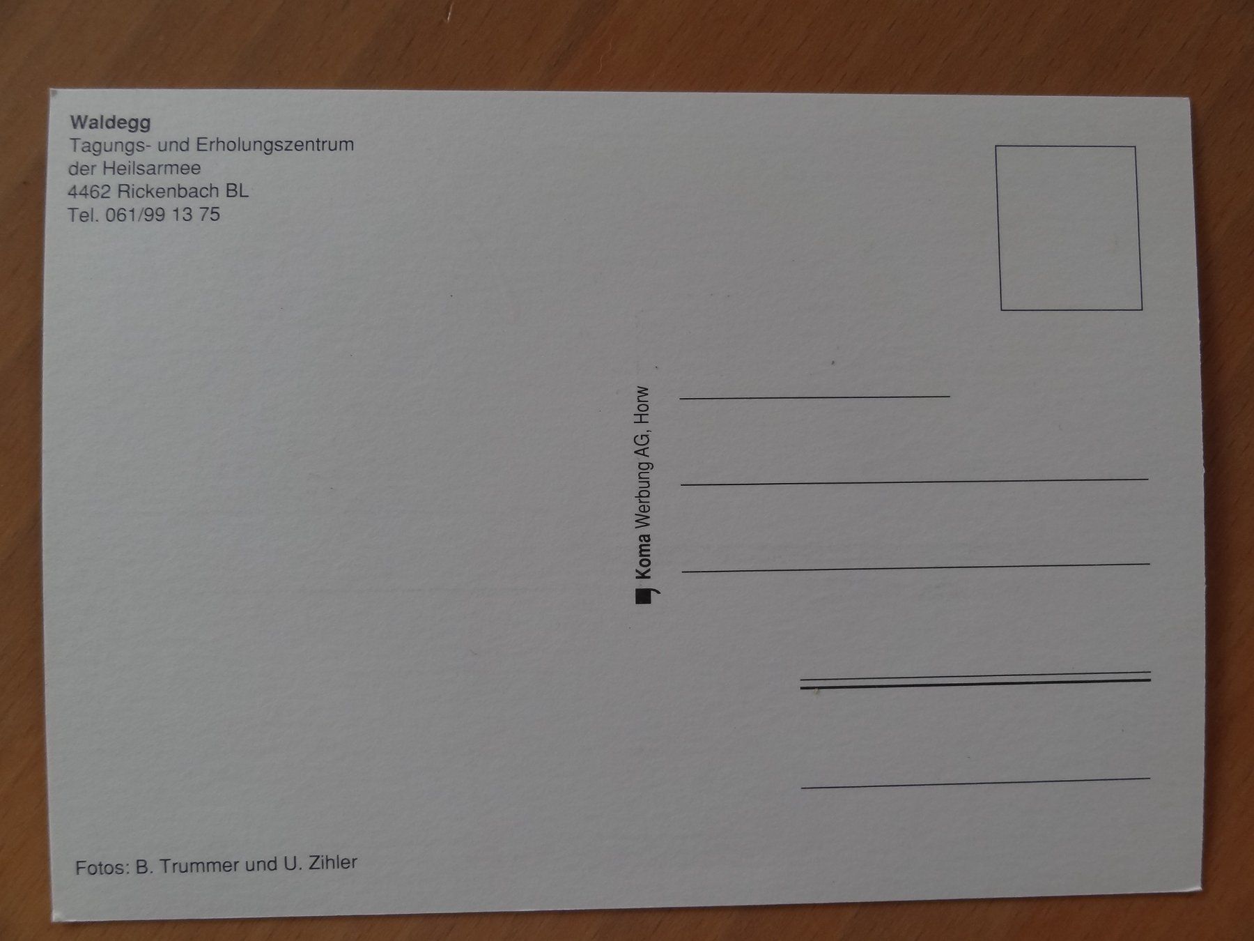 Ansichtskarten: Rickenbach - Waldegg - BL – Gebraucht aus St Léonard von Riglin 1