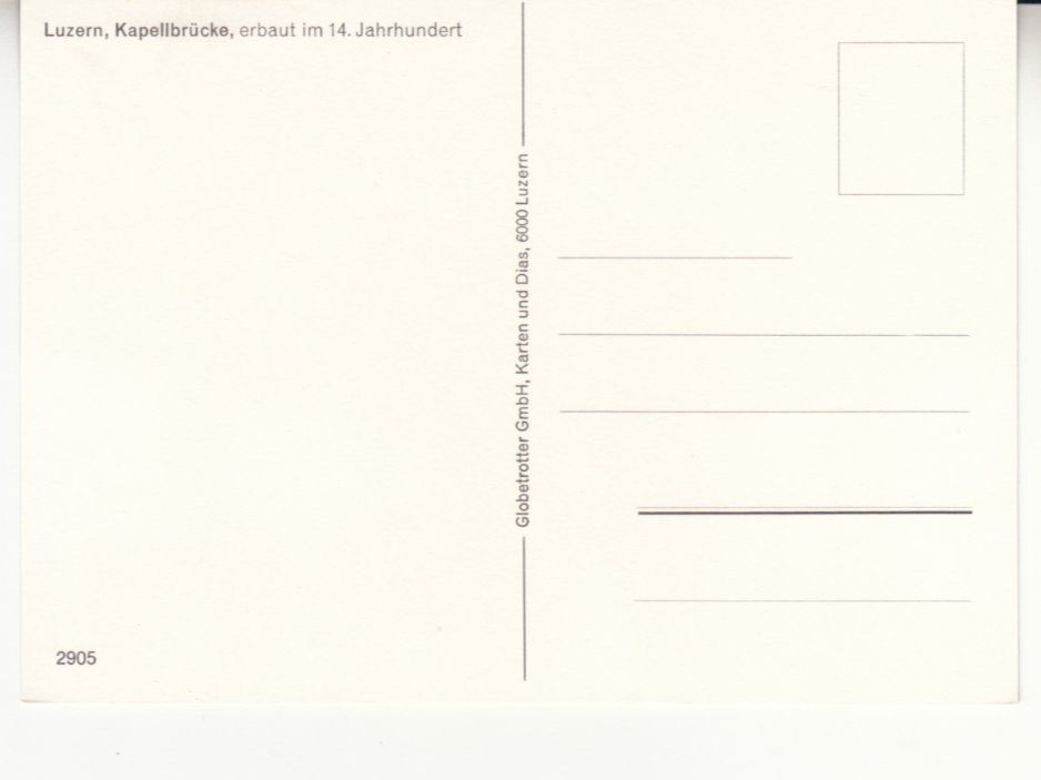 Cartoline postali: Luzern Kapellbrücke ca. 1970 – Usato da Bürglen TG venduto da StampGraf 1