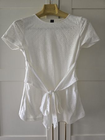 Weißes Umstandsshirt