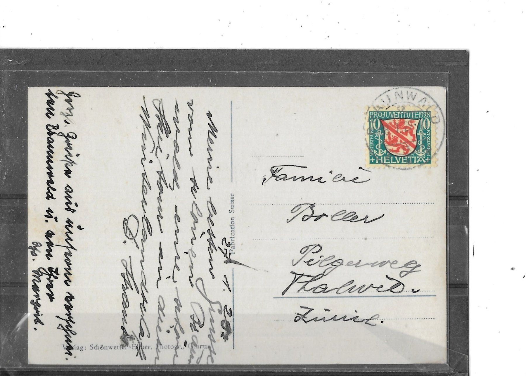 Cartes postales: GL Braunwald 1929 "Müllerberg" – D'occasion à Schocherswil par Wilare 1