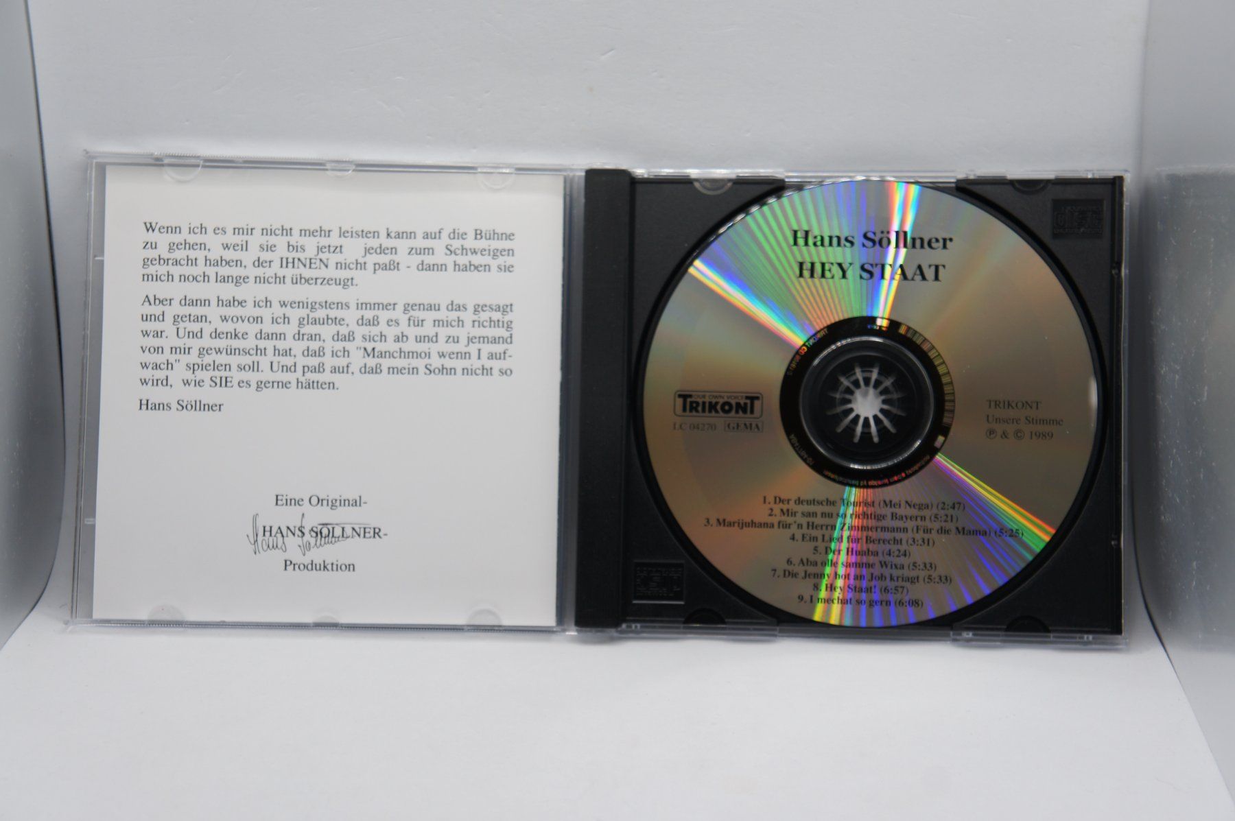 CD: CD Hans Söllner – Hey Staat! – Usato da Ernetschwil venduto da luisvonerni 2