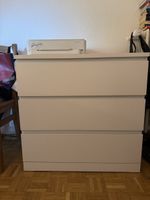 Malm Kommode in weiss mit 3 geräumigen Schubladen