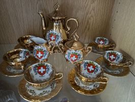 Teeset goldverziert