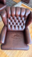Ledersessel braun Chesterfield