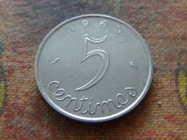 FRANCE  5 Centimes  1963