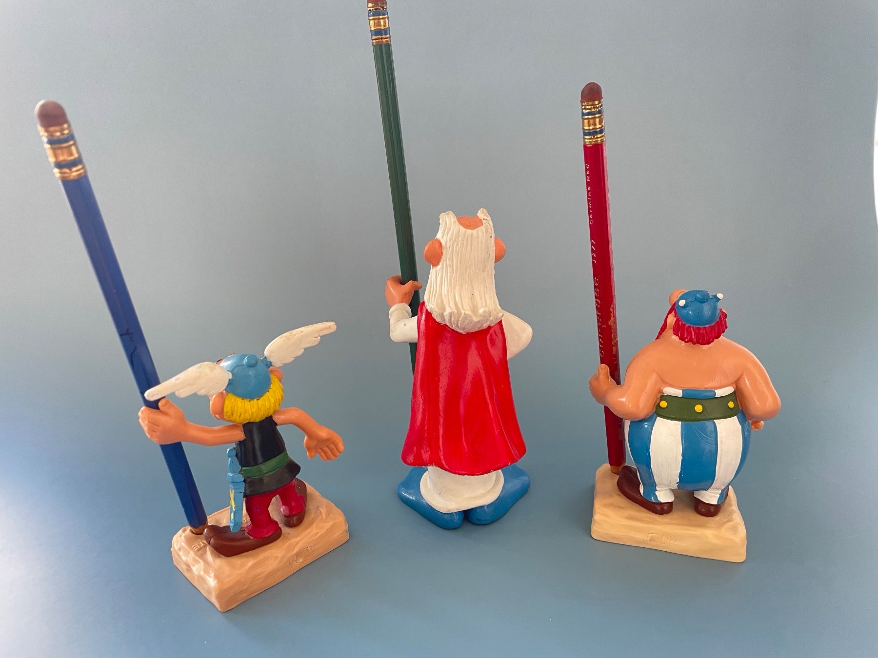 Statuette: 3x Asterix Stifthalter Schreibtischset Comic Figur Heimog – Usato da Gossau SG venduto da entwederoder 1