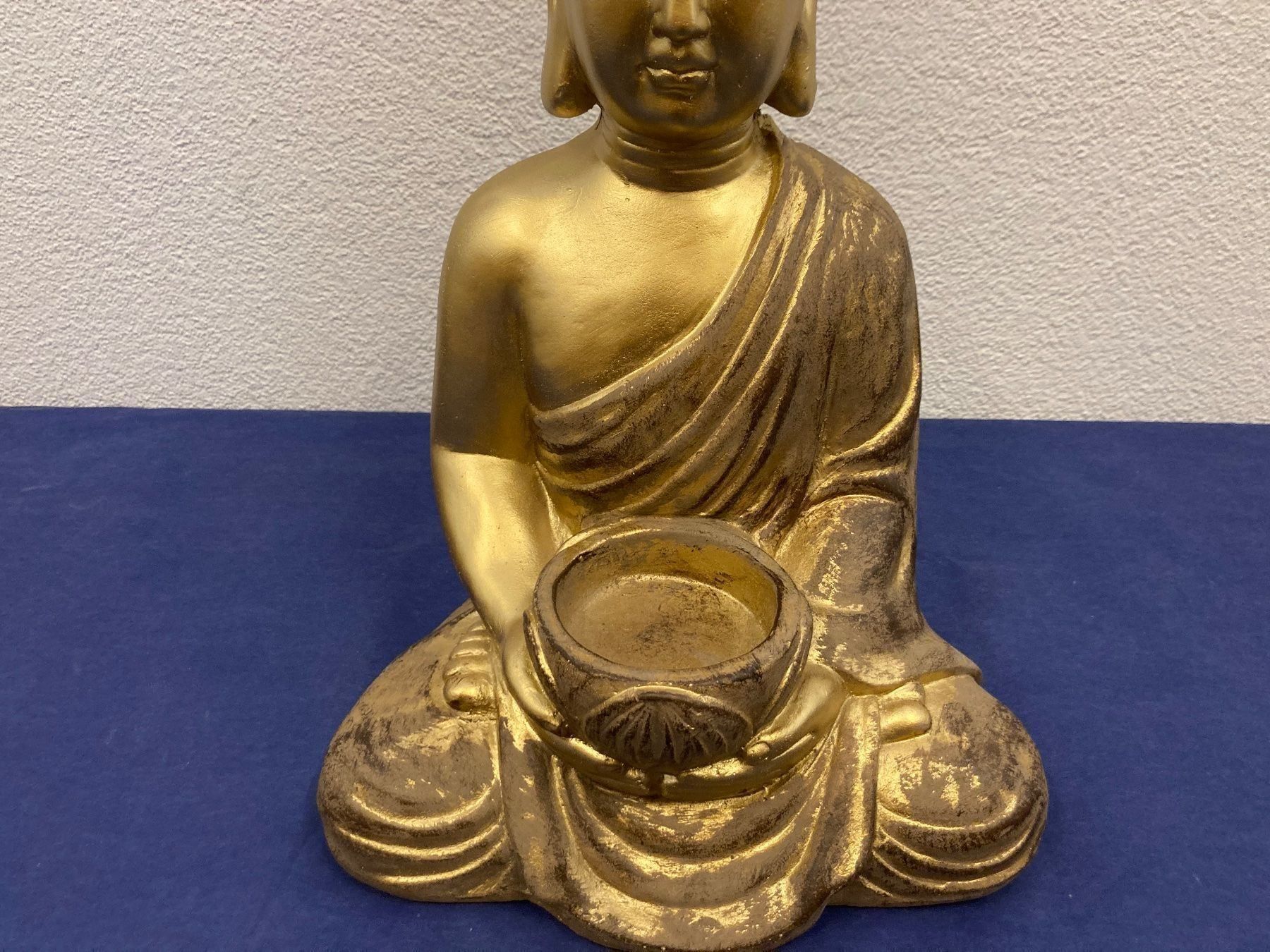 Statuette: Buddha mit Schale aus Ton/Fiberglas – Nuovo e nell'imballaggio originale da Neuenhof venduto da jorogo 3