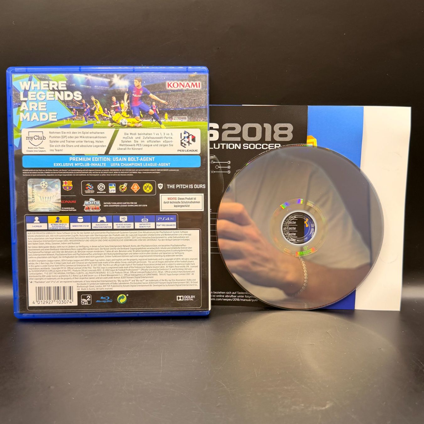 Sony Giochi: PS4 Spiel PES 2018 Pro Evolution Soccer Premium Edition – Usato da Düdingen venduto da Nerdworld 1