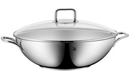 WMF Wok Pfanne Transtherm Edelstahl mit Glasdeckel gebraucht