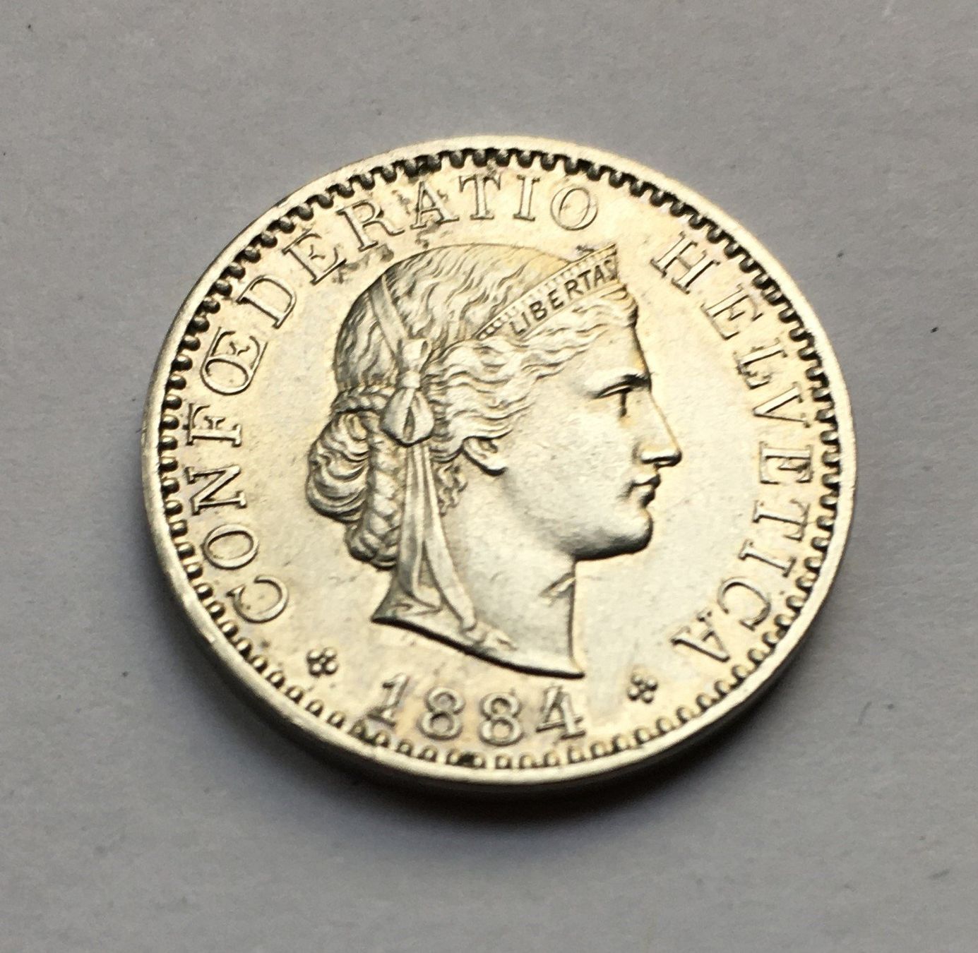 Tutti le monete: 1884 20 Rappen vz – Usato da Kirchberg SG venduto da Zenhad69