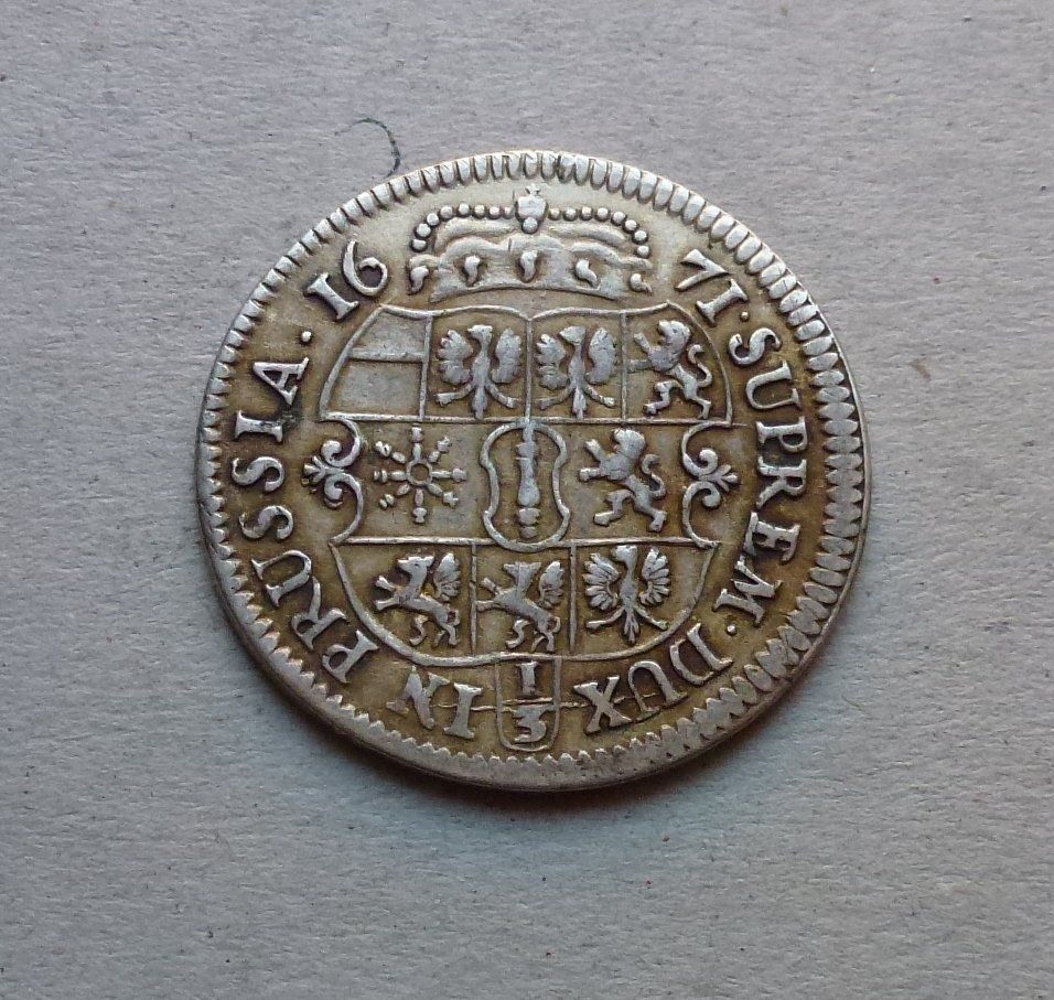 Tutti le monete: Brandenburg ++ 1/3 Thaler 1671 TT – Usato da Walkringen venduto da Casablanca777 1