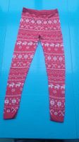 Leggings mit Weihnachts Motiv  rot  Gr. 122/128   6-8 Jahre