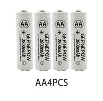Gefinepow 4xAA 2800mAh,  4xAAA 1200mAh Aküs