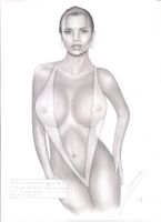 Dessin sexy original A4 signé de l'auteur
