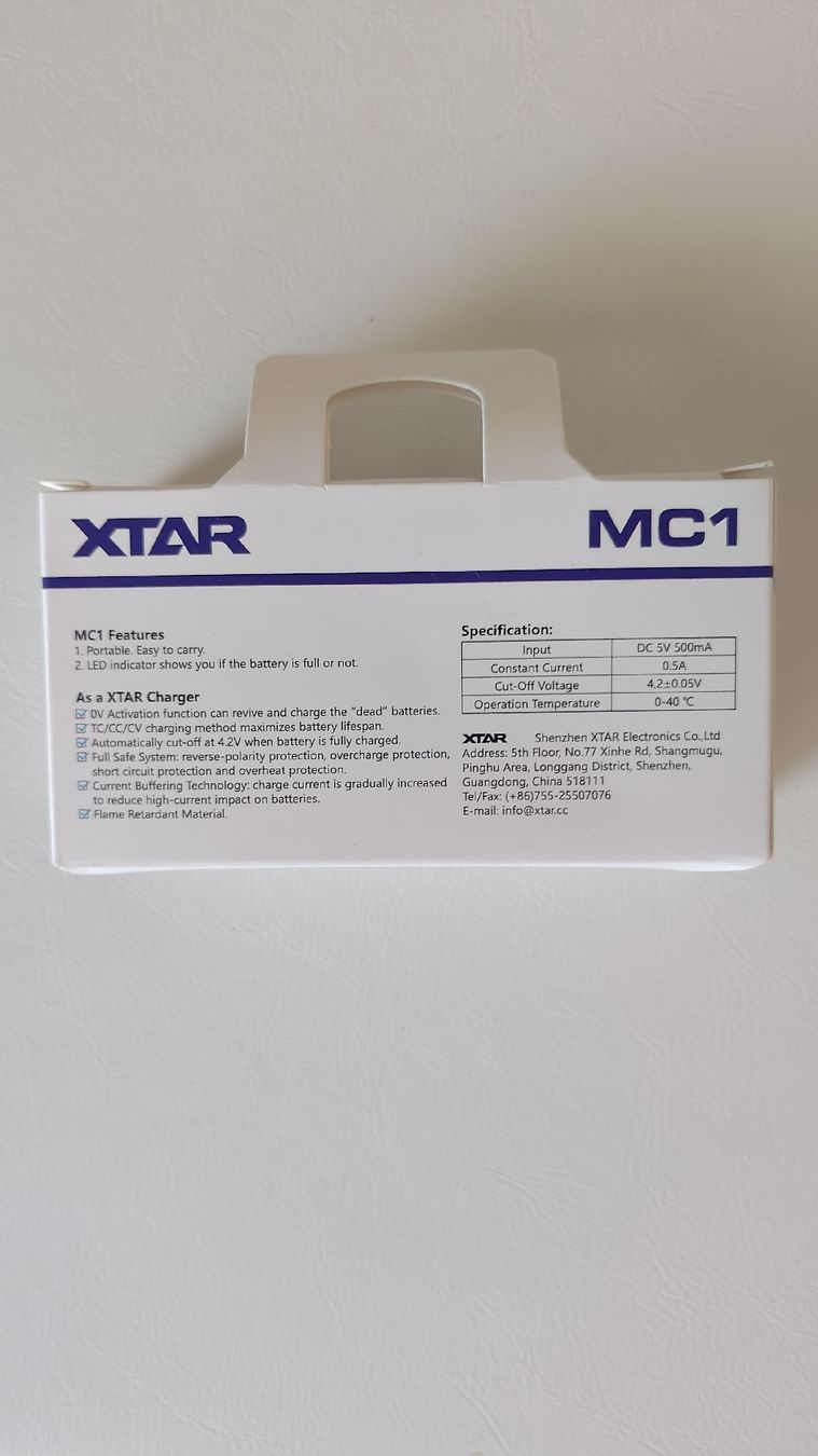 Caricatori & Batterie: XTAR MC1 – Nuovo (secondo la descrizione) da Illnau venduto da Sefan 1
