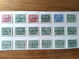 Briefmarken Holland 1940, PF, 341-350 & 357-374