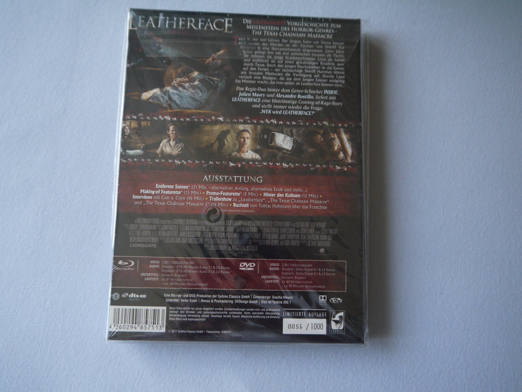 Tous les DVDs: LEATHERFACE - Mediabook – D'occasion à Hagendorn par Blaf 1
