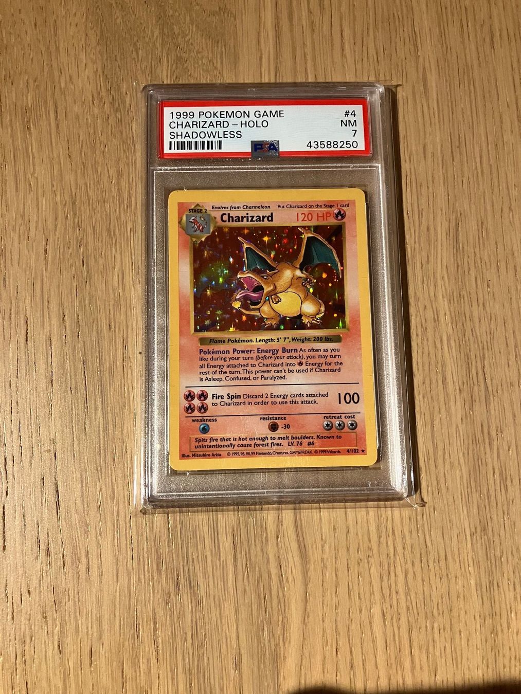Pokémon Sammelbilder & Trading cards: 1999 POKEMON BASE CHARIZARD - HOLO SHADOWLESS PSA 7 – Gebraucht aus Wohlen AG von PMJr