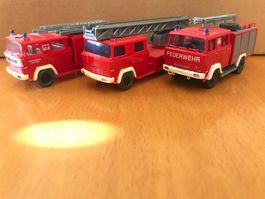 3x Magirus LKW Feuerwehr