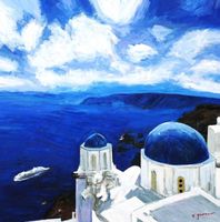 Modern Art - Kirche auf Santorin