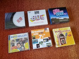 Paket CD's, 6 Hit-Samplers 80's / 70's (total 27 CD's)