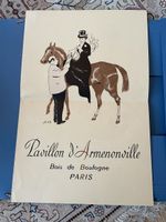 Menu pavillon d’Armeneville bois de Boulogne année 60