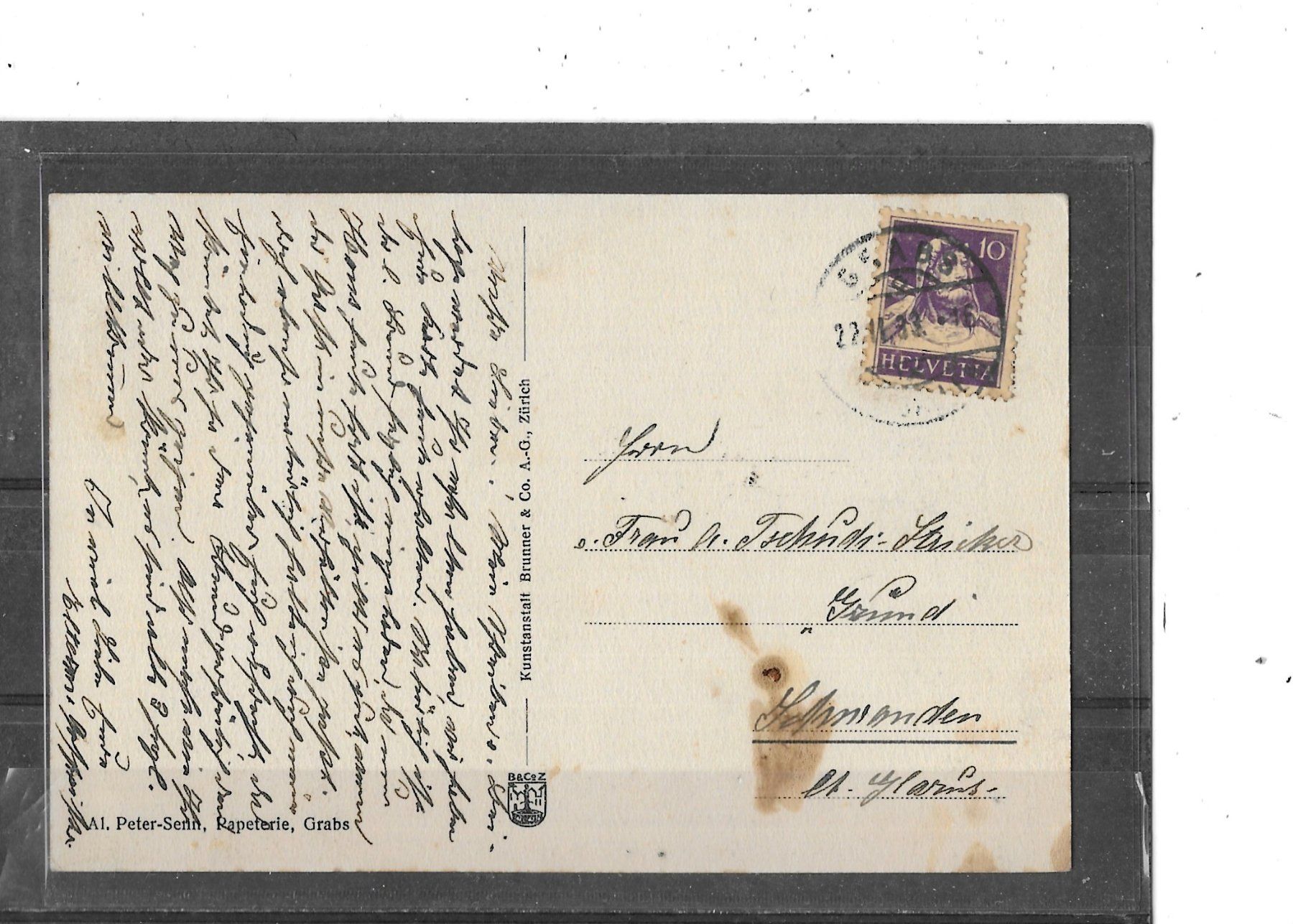 Cartoline postali: SG Teilansicht von Grabs 1933 – Usato da Schocherswil venduto da Wilare 1