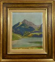 Karl Anneler (1886-1957) Gemälde Bergsee Top Meisterwerk
