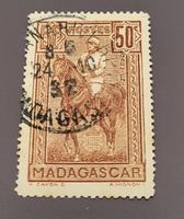 Madagaskar 1931 pferde alte briefmarke