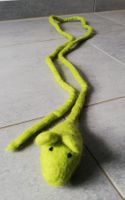 Katzenspielzeug aus Filz Maus 1.25 meter lang grün natürlich