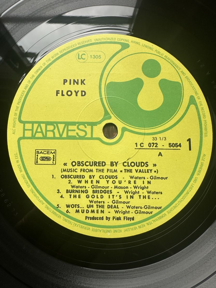 Dischi in vinile: Pink Floyd Obscured by Clouds LP – Usato da Zürich venduto da marcochreis5 5