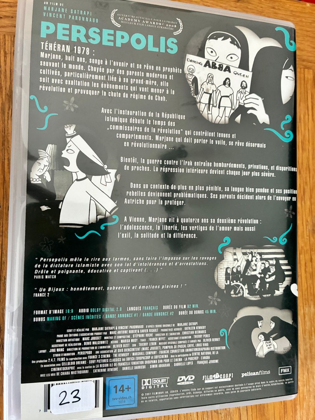 Tutti i DVDs: Persepolis (2005, DVD, Animation) – Usato da Vevey venduto da zecollector 1