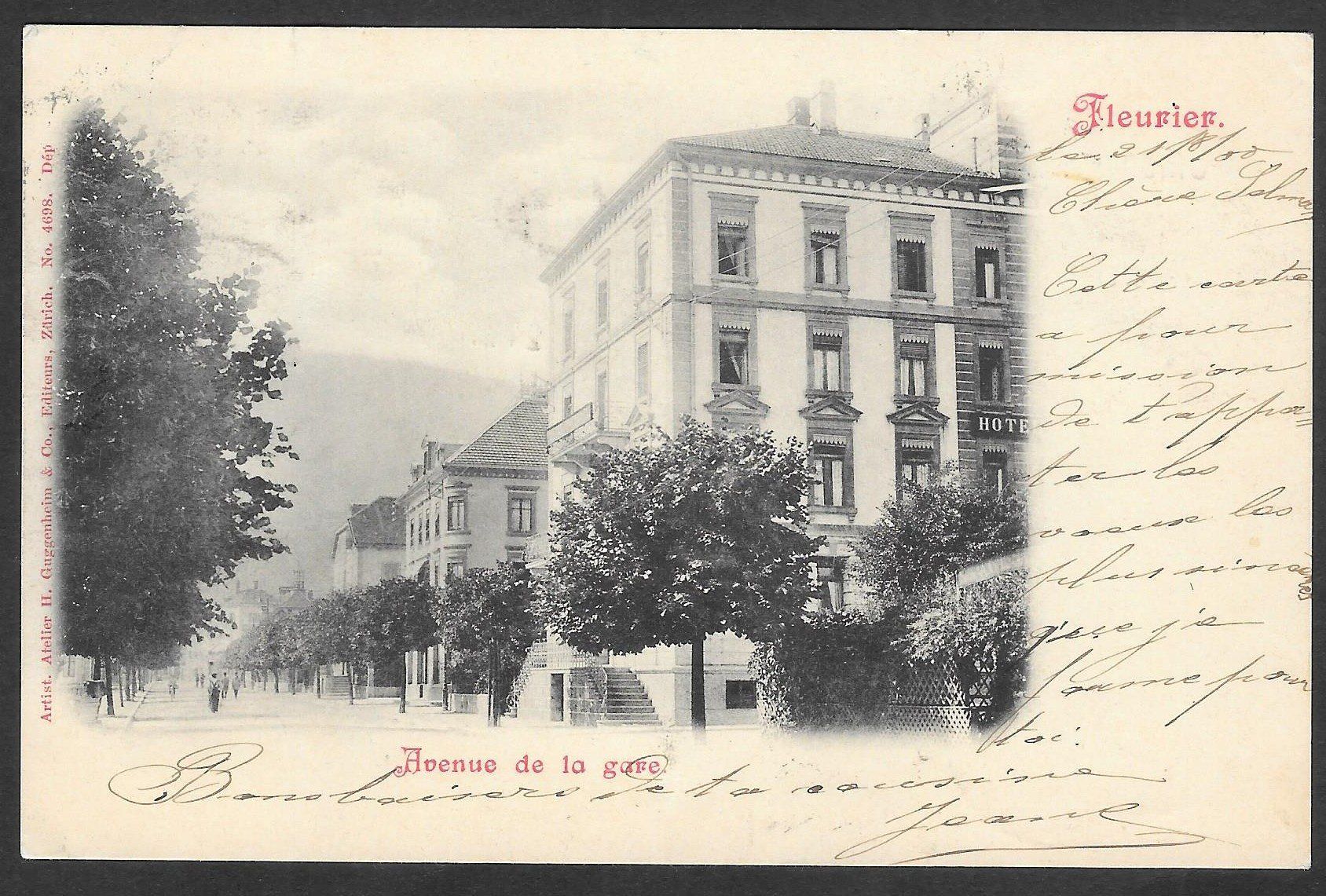 Cartoline postali: Fleurier Avenue de la Gare – Usato da Olten venduto da clotaldi