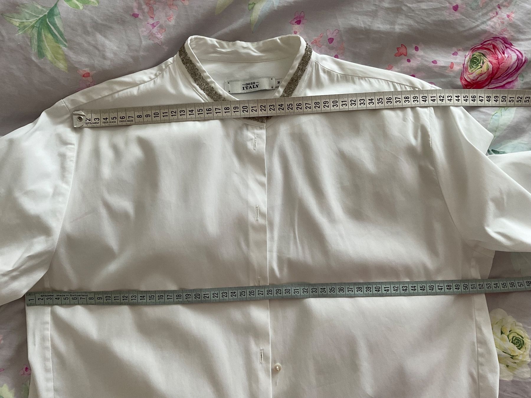 Camicette: 0039 ITALY Bluse Gr M weiss MIT Glitzern – Usato da Urdorf venduto da alda02 5