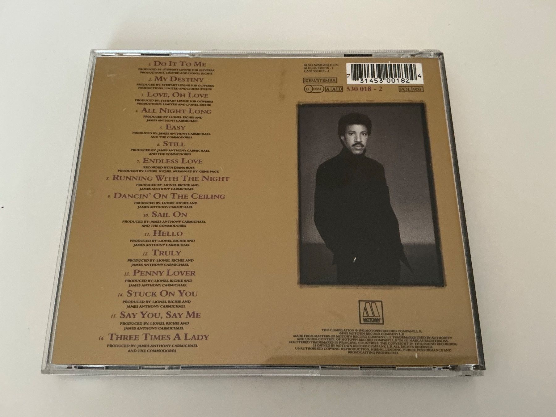CDs: Lionel Richie / Back To Front / 1992 – Gebraucht aus Dübendorf von Shreck 1