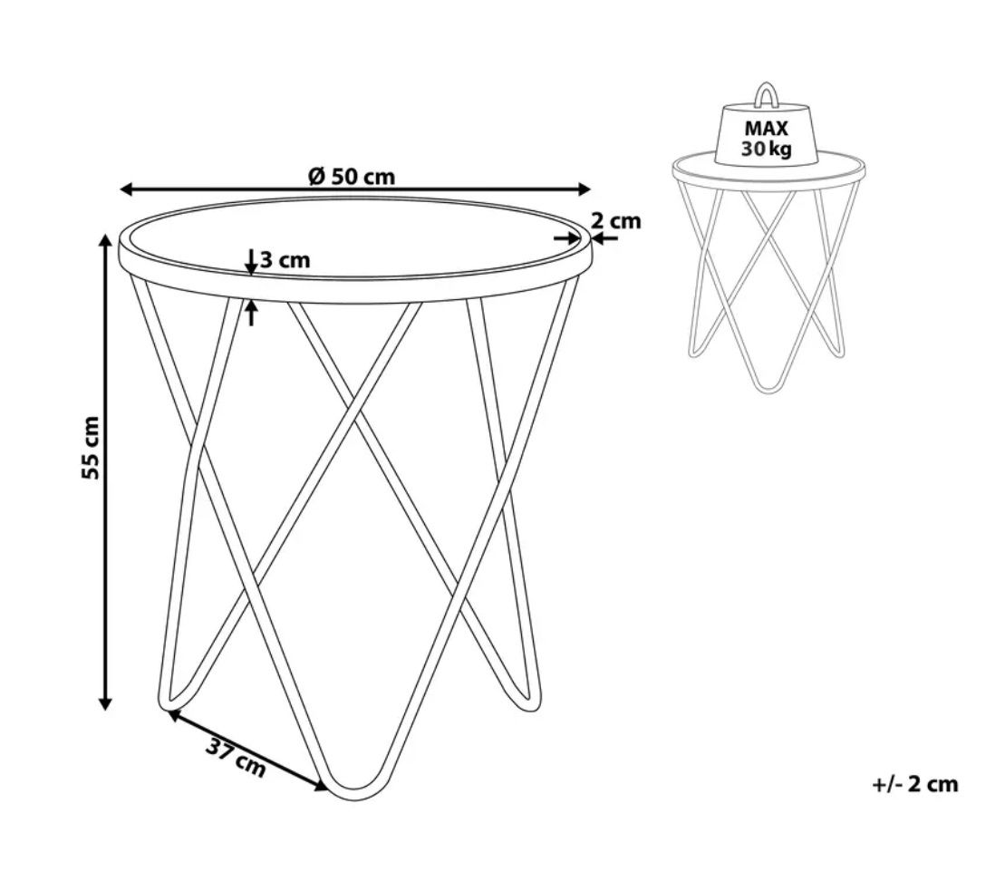 Tables: 2 Beistelltische Marmoroptik – D'occasion à Brüttisellen par naz_5wdh 3