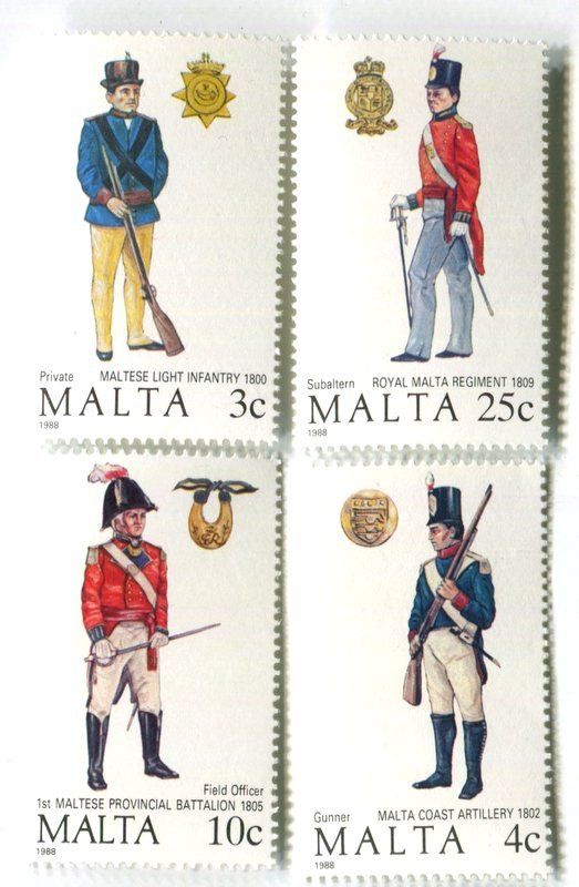 Tutti i francobolli: Briefmarken "Uniform". Malta – Nuovo e nell'imballaggio originale da Basel venduto da Butsch5