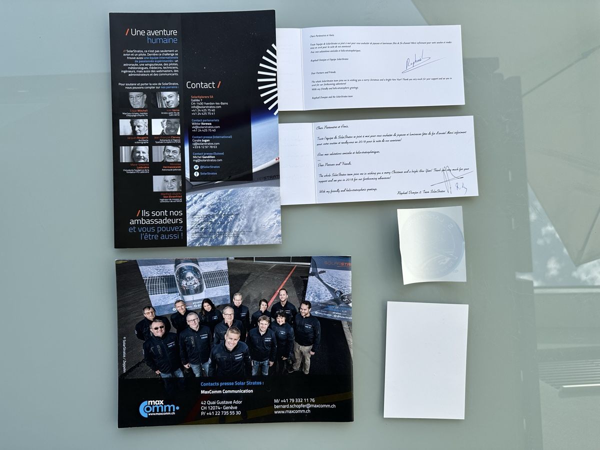 Autografi: Brochures SolarStratos avec autographes – Nuovo (secondo la descrizione) da Promasens venduto da Toblerone83 1