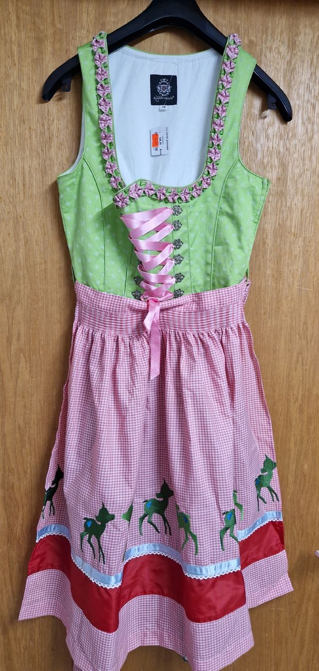 Alprausch Vestiti: Neues Dirndl von Almenrausch, Gr. 36 – Nuovo e nell'imballaggio originale da Niederdorf venduto da AniG.