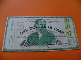 Historische Ohio Booster Note, 1 Dollar 1936, Selten!