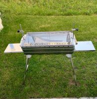Klappgrill Edelstahl tragbar mit Ablagen neu!!!