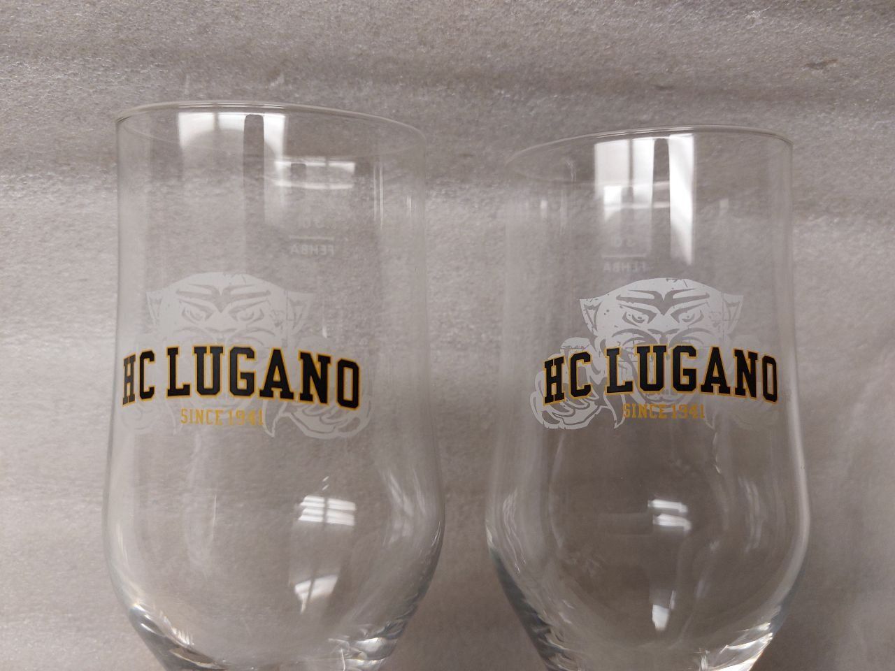Verres: 2x Biergläser HC Lugano -  Feldsschloesschen – Neuf (Voir description) à Pambio Noranco par Pol69 1