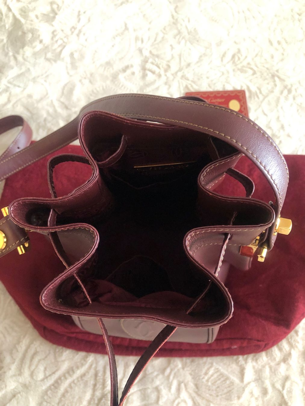 Cartier Borse da donna: Cartier Tasche, Bordeaux, Leder, original – Usato da Aesch LU venduto da Montana70 4