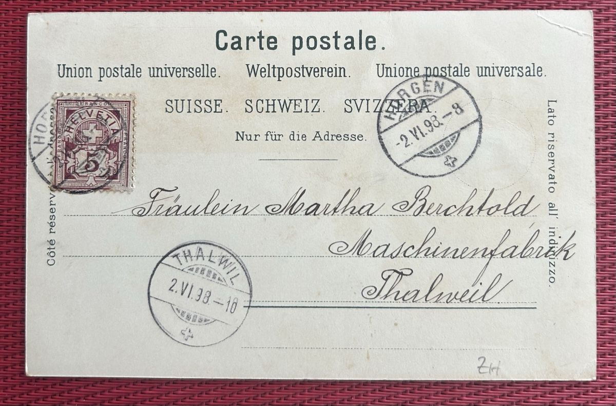 Ansichtskarten: Gruss aus Horgen Litho  – Gebraucht aus Horw von Tellbub 1