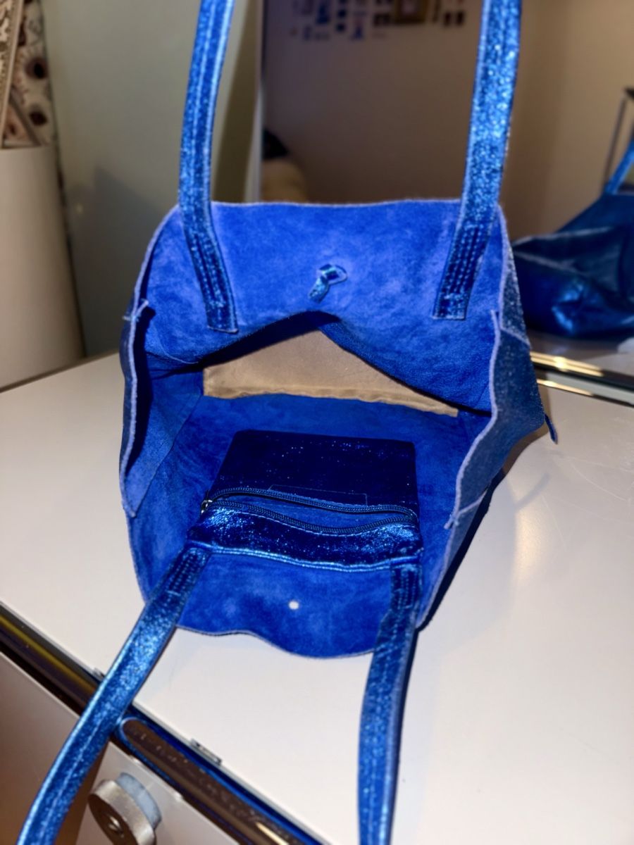 Borse da donna: Blaue Ledertasche aus Italien – Usato da zürich venduto da julie.winona 2