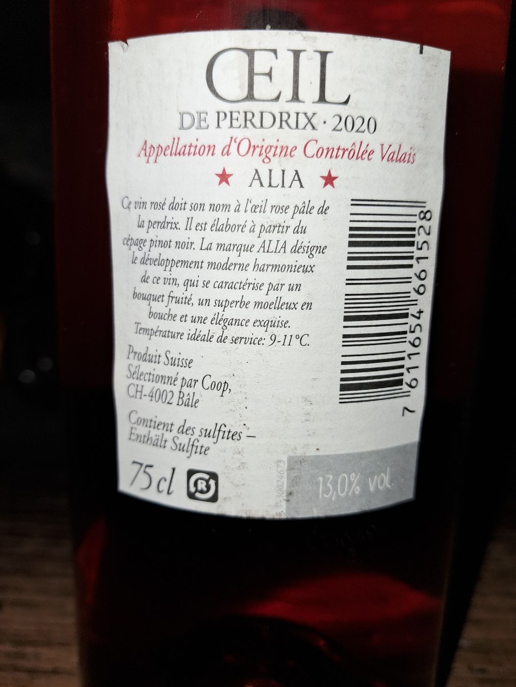 Vino: Alia Oeil-de-perdrix rosé 2020 – Nuovo e nell'imballaggio originale da Le locle venduto da juliensaran 3